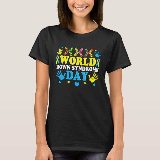 T-shirt Cool Chaussettes World Down Syndrome Support (Devant)
