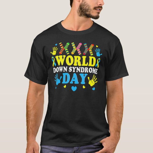 T-shirt Cool Chaussettes World Down Syndrome Support (Devant)