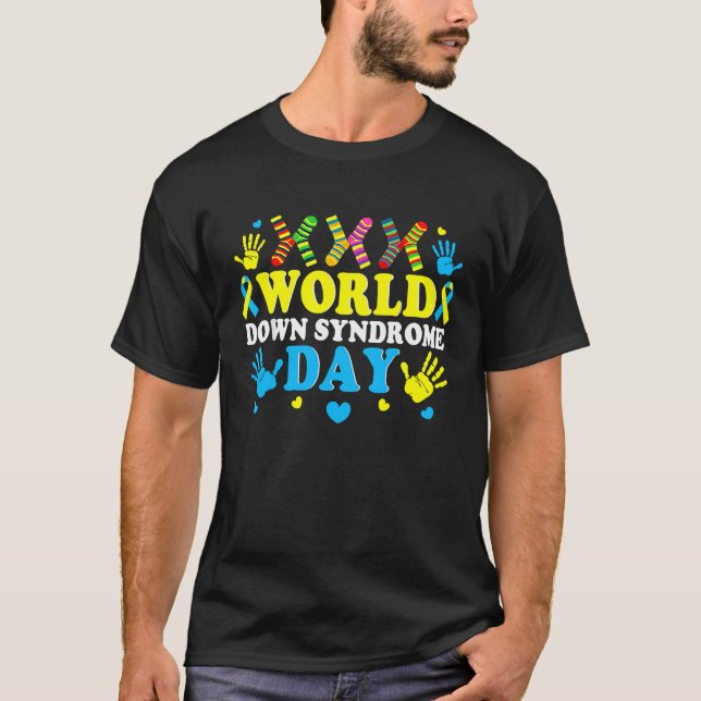 T-shirt Cool Chaussettes World Down Syndrome Support (Devant)