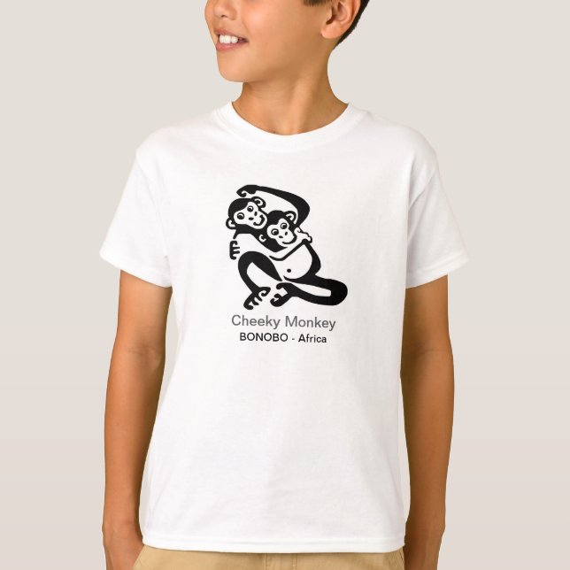 T-shirt Cool Cheeky singe - Graphique BONOBO-Animal (Devant)