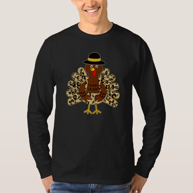 T-shirt Cool Cheetah Leopard Animal Print Turkey Thanksgiv (Devant)