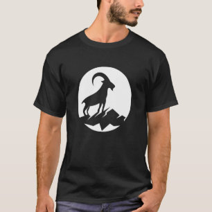 T-shirt Cool Chèvre sauvage Animaux Horn Élevage Silhouett