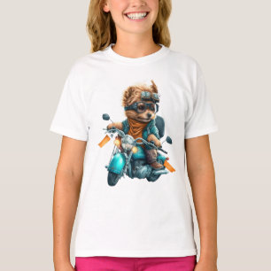 T-shirt Cool chien biker, mignon Yorkshire terrier chien c