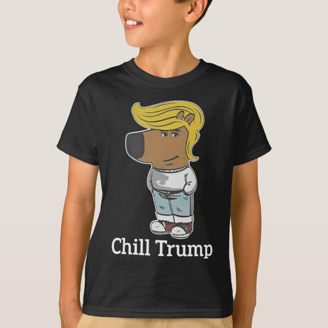 T-shirt Cool Chill Guy Mème Tee - shirts - Trump Chill Guy (Devant)