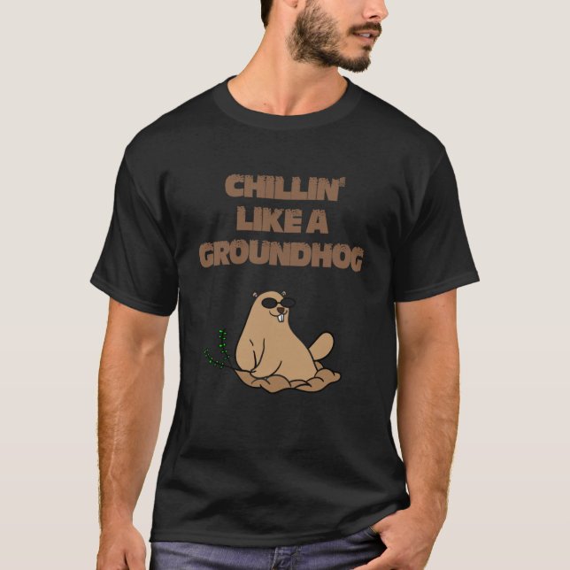 T-shirt Cool Chillin Like A Villain Groundhog Day Boys et (Devant)