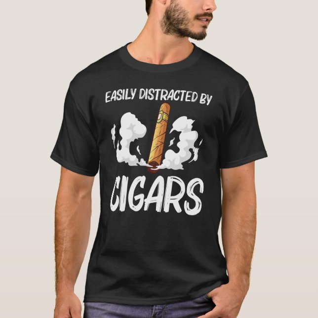 T-shirt Cool Cigar Pour Hommes Femmes Fumeur De Cigar Fume (Devant)