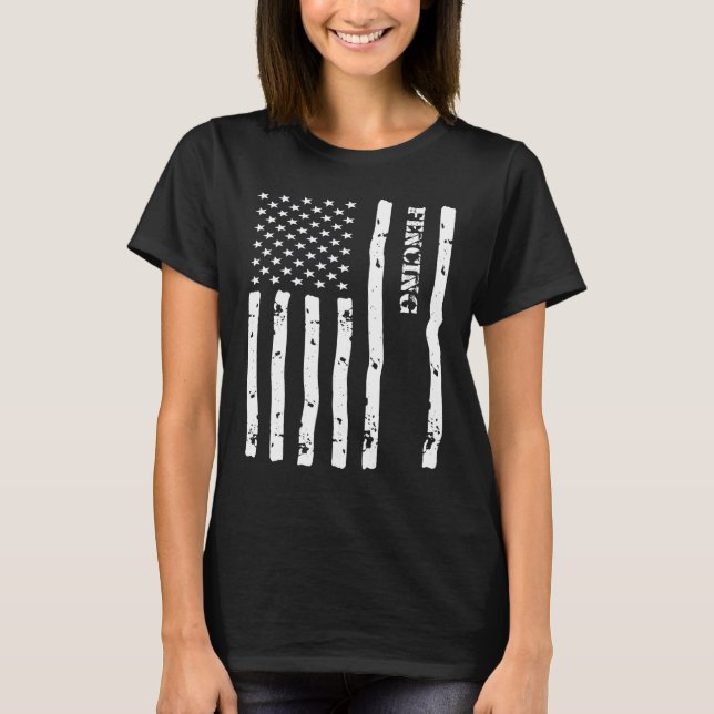 T-shirt Cool clôtures choses Stuff Accessoires Drapeau Usa (Devant)
