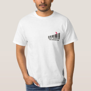 T-shirt Cool Code Barre Conception Meilleur Skieur Sur La