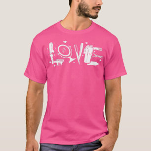 T-shirt Cool Coiffeur Art Hommes Femmes coiffeuse Outils B