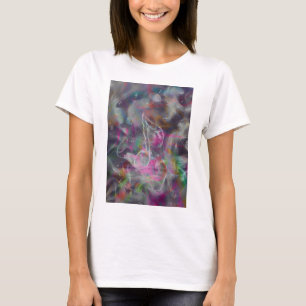 T-shirt Cool coloré effets de fumée lumineuse note de mu