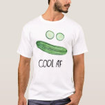 T-shirt Cool comme concombre "Cool AF" Funny Watercolor<br><div class="desc">Restez cool comme un concombre dans ce tee-shirt amusant. L'aquarelle est juste pour vous ! Consultez ma boutique pour plus de designs !</div>