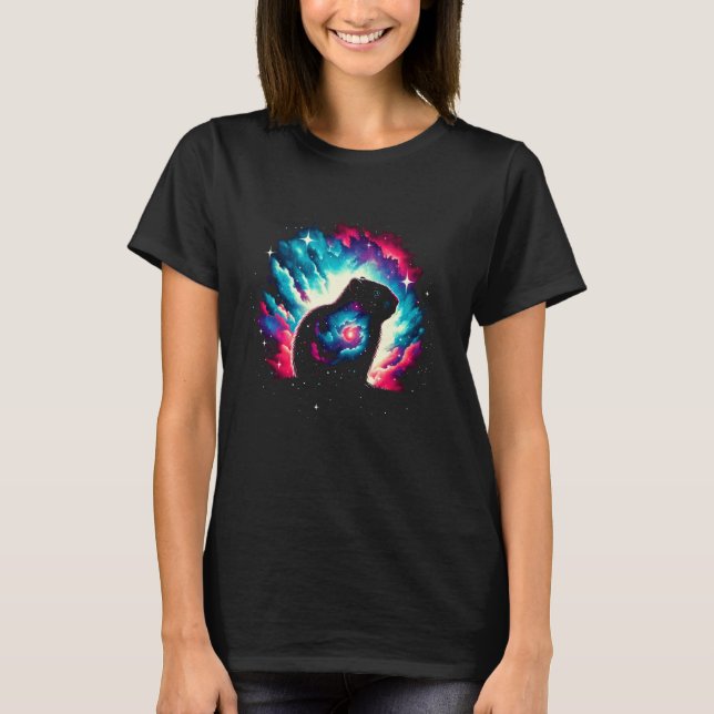 T-shirt Cool Cosmic Groundhog Galaxy Graphic Space Art (Devant)