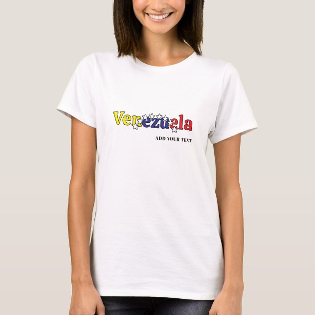 T-shirt cool country flag customize women's Venezuelan 3 (Devant)