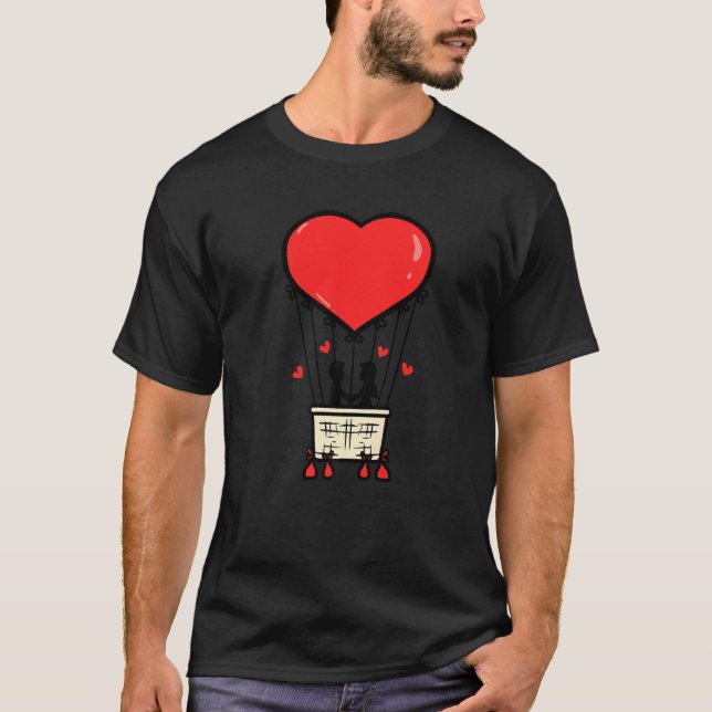 T-shirt Cool Couple Heart Valentine's Day  Romantic (Devant)