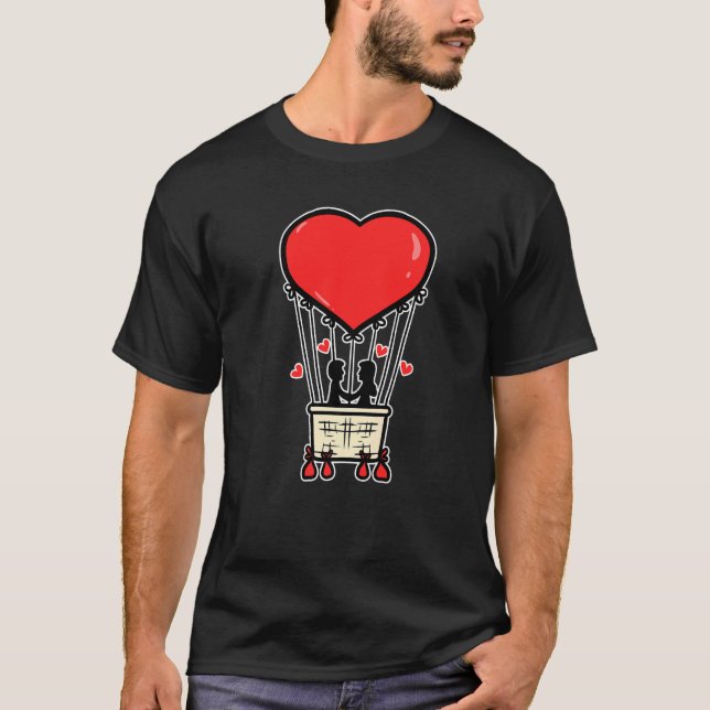 T-shirt Cool Couple Heart Valentine's Day  Romantic (Devant)