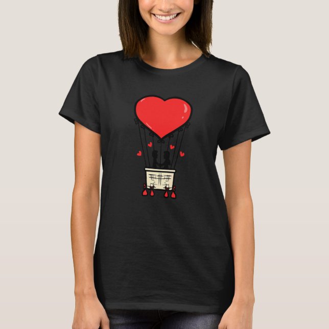 T-shirt Cool Couple Heart Valentine's Day  Romantic (Devant)