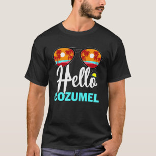 T-shirt Cool Cozumel Île-du-Mexique Coucher de soleil de v