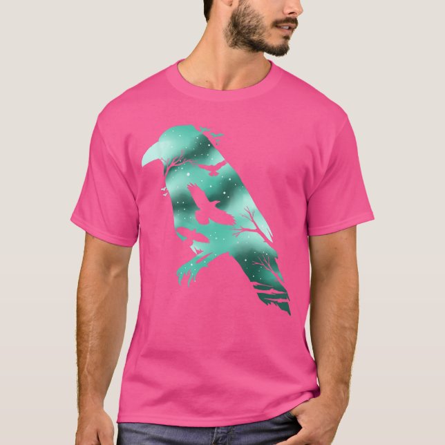 T-shirt Cool Crow Oiseau observer Chemise Corbeau Oiseau D (Devant)