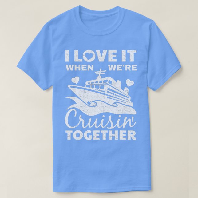 T-shirt Cool Cruise Art Hommes Femmes Croisière Bateau Cou (Design devant)