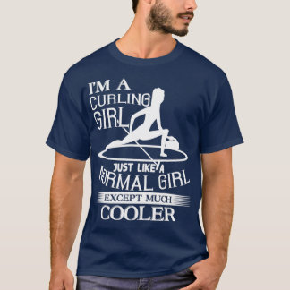 T-shirt Cool Curling Girl Ice Sport Citations Cadeau