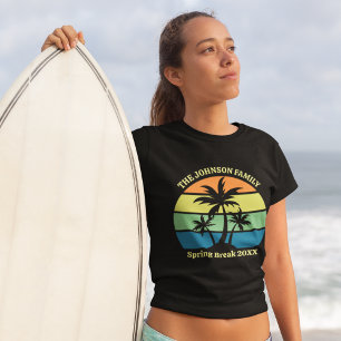 T-shirt Cool Custom Tropical Beach Trip Palm Trees Femmes