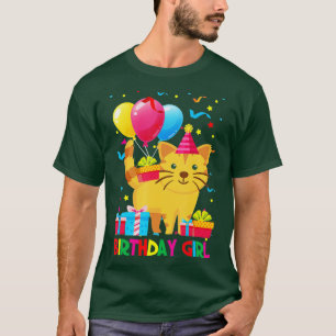 T-shirt Cool Cute Ballons de chat Anniversaire Filles à la