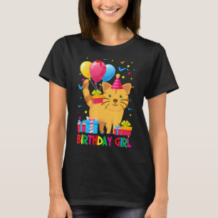 T-shirt Cool Cute Ballons de chat Anniversaire Filles Ados