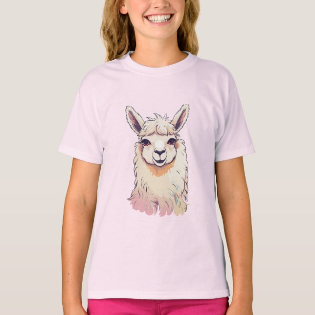 T-shirt Cool Cute Llama (Devant)