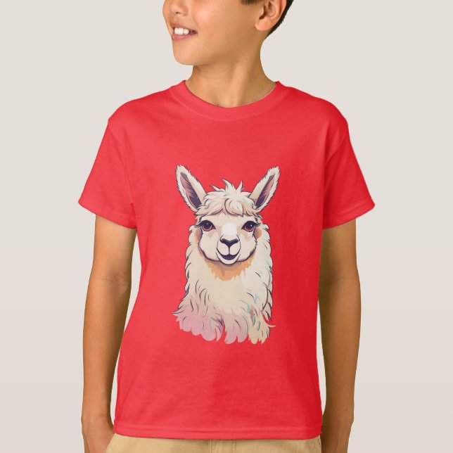 T-shirt Cool Cute Llama (Devant)