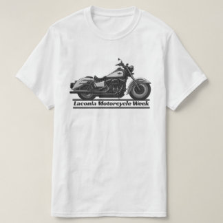 T-shirt Cool cycliste noir et blanc de la semaine de moto