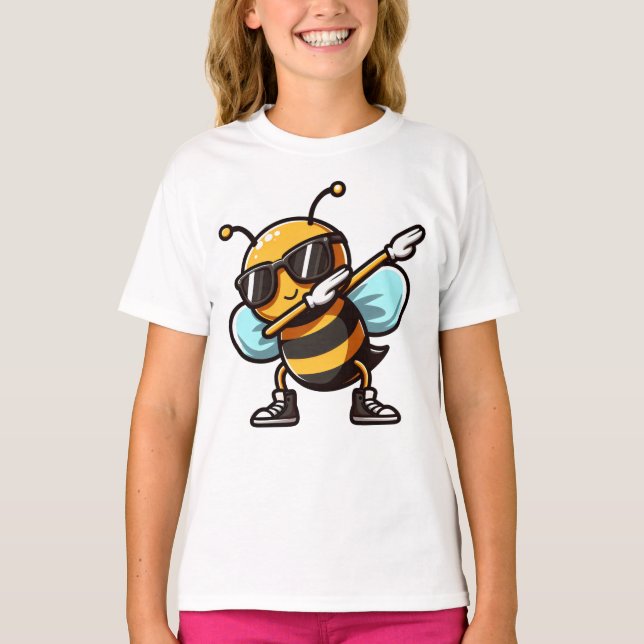 T-shirt Cool Dabbing Bee Kawaii (Devant)