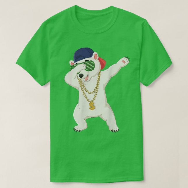 T-shirt Cool Dabbing Danser Ours Polaire Porter Lunettes d (Design devant)