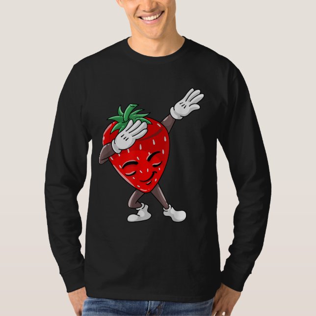 T-shirt Cool Dabbing Fraise Funny Love Dancer Sweet Fr (Devant)