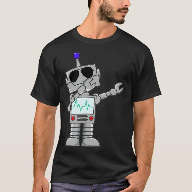 T-shirt Cool Dabbing Robot Retour à l'école  (Devant)