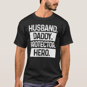T-shirt Cool Daddy For Men Papa Mari Hero Protecteur Homme