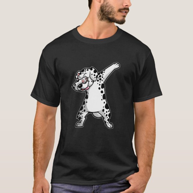 T-shirt Cool Dalmatien Pour Hommes Femmes Dabbing Chien A (Devant)