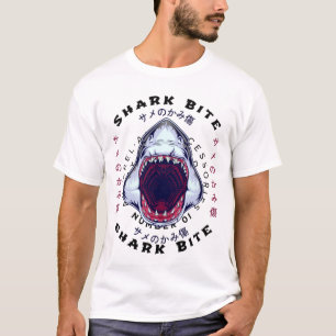T-shirt cool d'art à la japonaise de requin