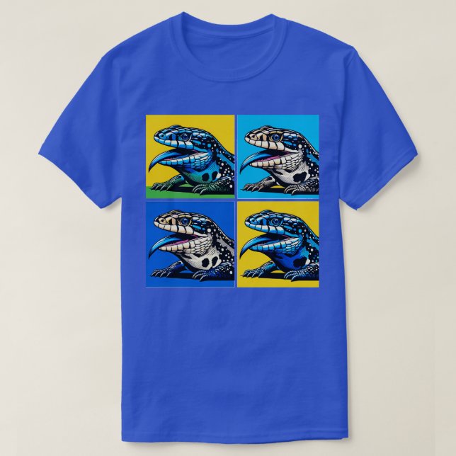 T-shirt Cool d'art de la langue bleue (Design devant)