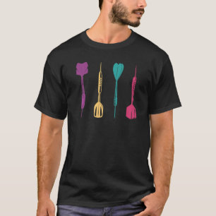T-shirt Cool Dart Pour Femmes Hommes Dartboard Vintage Dar