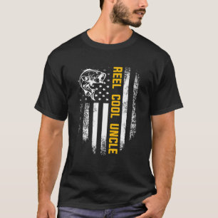 T-shirt Cool de bobine oncle Vintage drapeau Fête des père