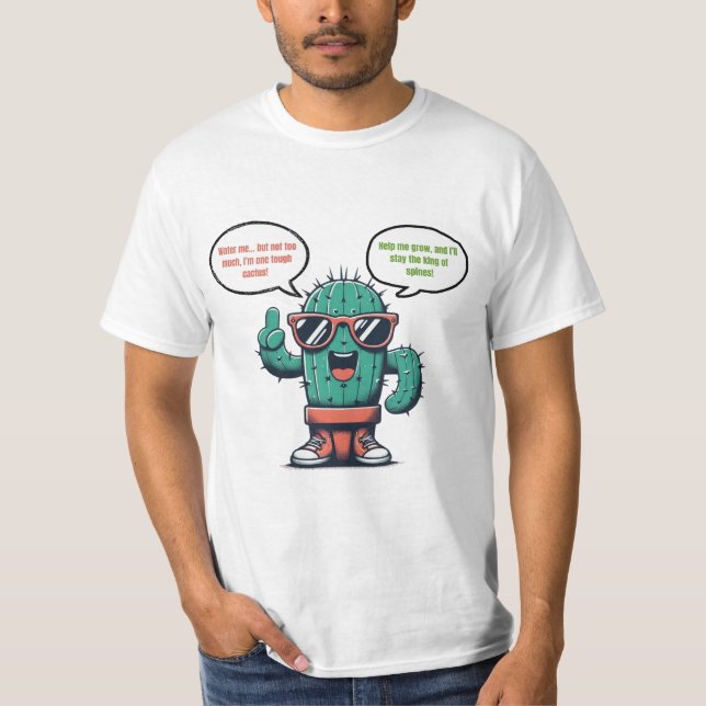 T-shirt Cool de Cactus Le Roi des Spikes avec style Ultime (Devant)