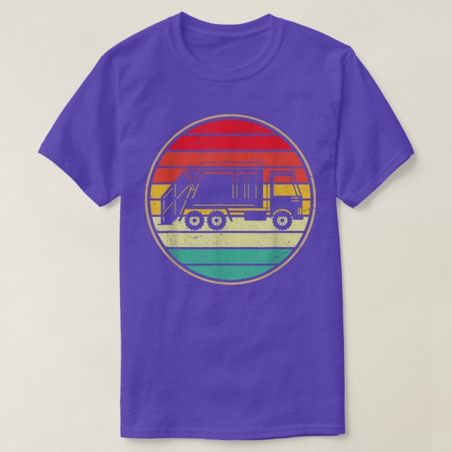 T-shirt Cool de camion à ordures rétro (Design devant)