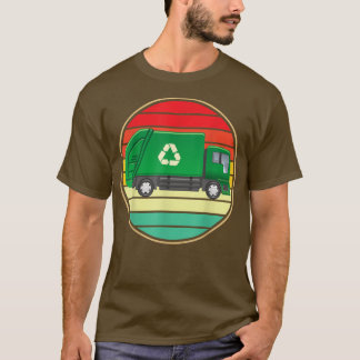 T-shirt Cool de camion à ordures Retro Green