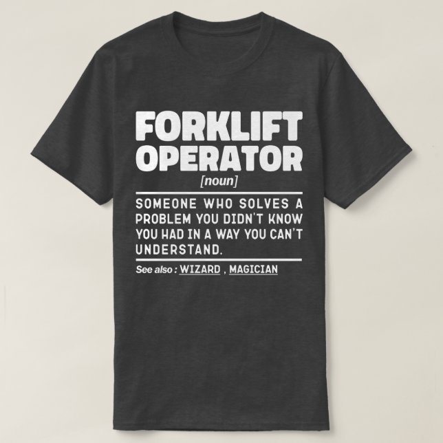 T-shirt Cool de devis du réparateur de chariots élévateurs (Design devant)