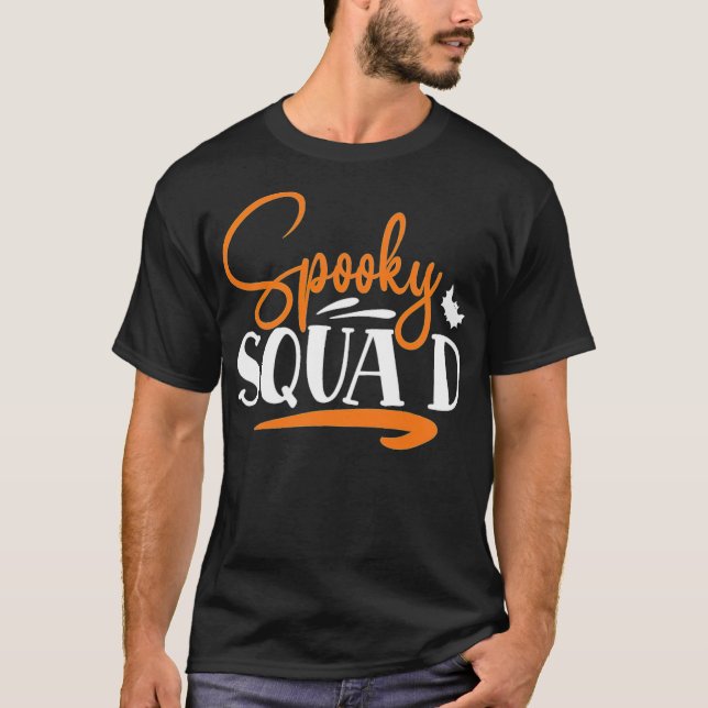 T-shirt Cool de la brigade éffrayante Halloween Slogan ani (Devant)