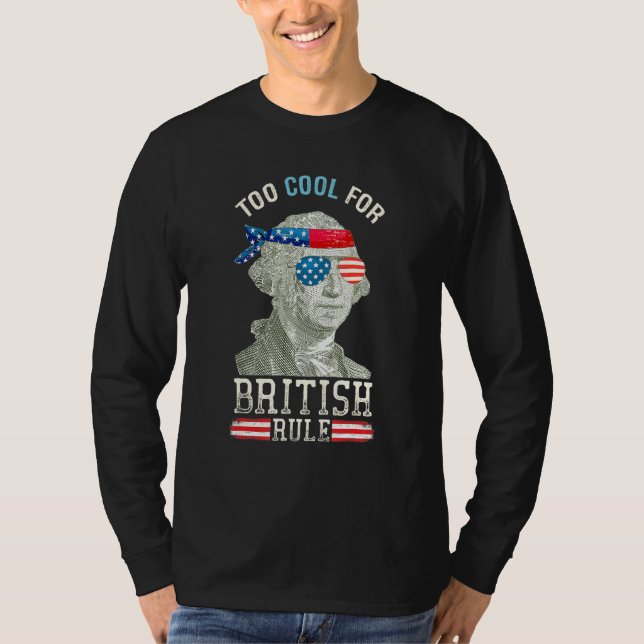T-shirt Cool De La Règle Britannique George Washington 4 J (Devant)