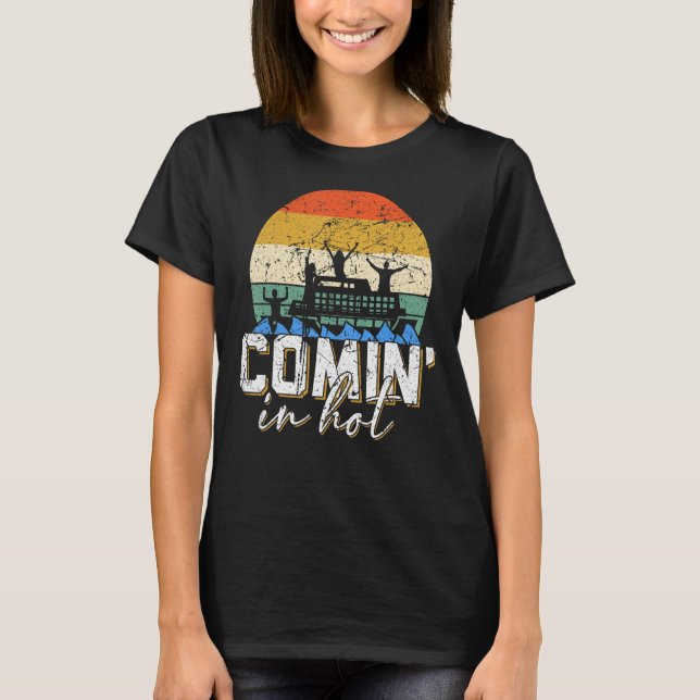 T-shirt Cool De La Vie De Pontooning D'Été Commence À Hot  (Devant)