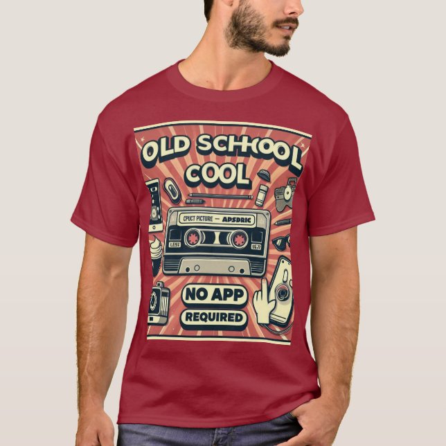 T-shirt Cool de la vieille école (Devant)