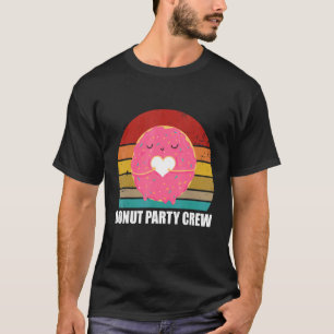 T-shirt Cool de l'équipage de la fête des beignes Doughnut