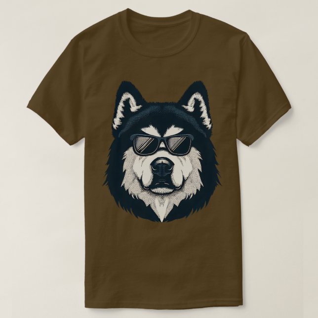 T-shirt Cool de malamute de chien Alaska (Design devant)